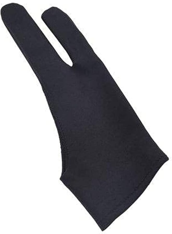 Artist drawing glove for right and left hand Graphics drawing Tablet 2 finger anti-fouling glove